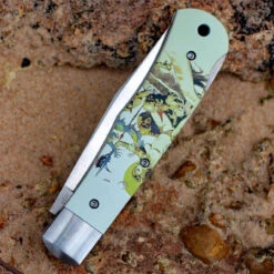 Boker Plus 01BO653 Lockback Frazetta, 3.7" 440C Plain Blade, Aluminum Handle -Knife Sale Store 01bo653.2 56729.1566586250