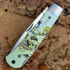 Boker Plus 01BO653 Lockback Frazetta, 3.7" 440C Plain Blade, Aluminum Handle -Knife Sale Store 01bo653 1 23728.1566586249