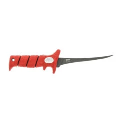 Bubba Ultra Flex 1085876, 6" Titanium Nitride Coated Blade, Red TPR Handle, Black Nylon Sheath