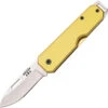 Bear & Son Large Slip Joint 110YW, 3 7/8" High Carbon Steel Plain Blade, Yellow Aluminum Handle -Knife Sale Store 110YW 55738.1597178202