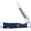 Case Trapperlock 13196 USMC Navy Blue Synthetic Standard Jigged Bone Handle (6154L SS) -Knife Sale Store 13196 77893.1609277749