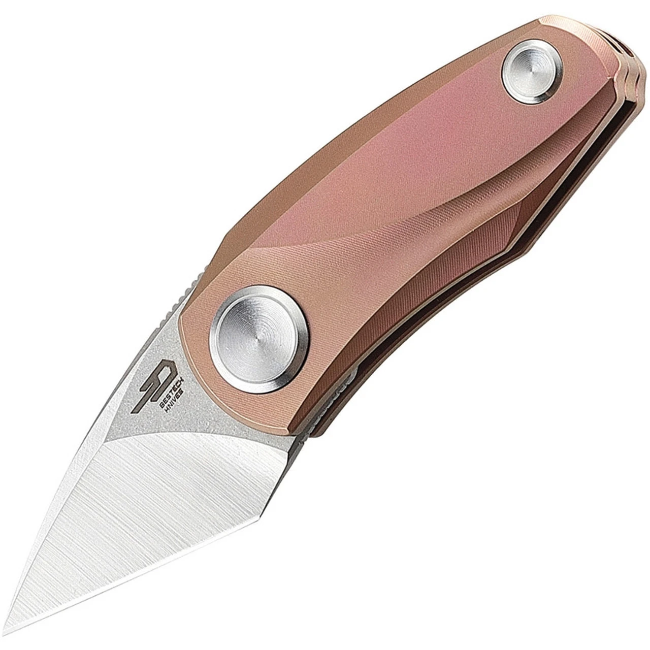 Bestech Tulip Framelock 1913D, 1.25" Bohler M390 Kiridashi Blade, Pink Titanium Handle 3 Bestech Tulip Framelock 1913D, 1.25" Bohler M390 Kiridashi Blade, Pink Titanium Handle
