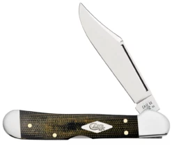 Case Mini CopperLock 23475- Smooth Black/Green Micarta (101749L SS)