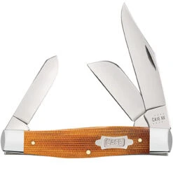 Case Large Stockman 23693 - Natural Canvas Micarta (10375 SS)