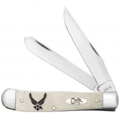 Case Trapper 32403 United States Air Force Embellished Smooth Natural Bone Handle (6254 SS)
