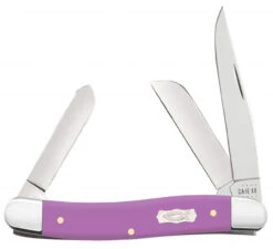 Case Medium Stockman 39162 Lilac Ichthus Synthetic Handle (4344 SS)