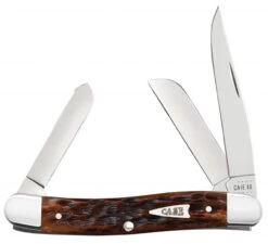 Case Medium Stockman 42651 Brown Bone Handle (6318 SS)