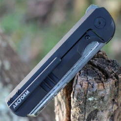 Arcform Darcform Slimfoot Folding - Ti/CF (3.5" Damasteel Sheepsfoot) 45326 -Knife Sale Store 45326.2 57783.1666378902