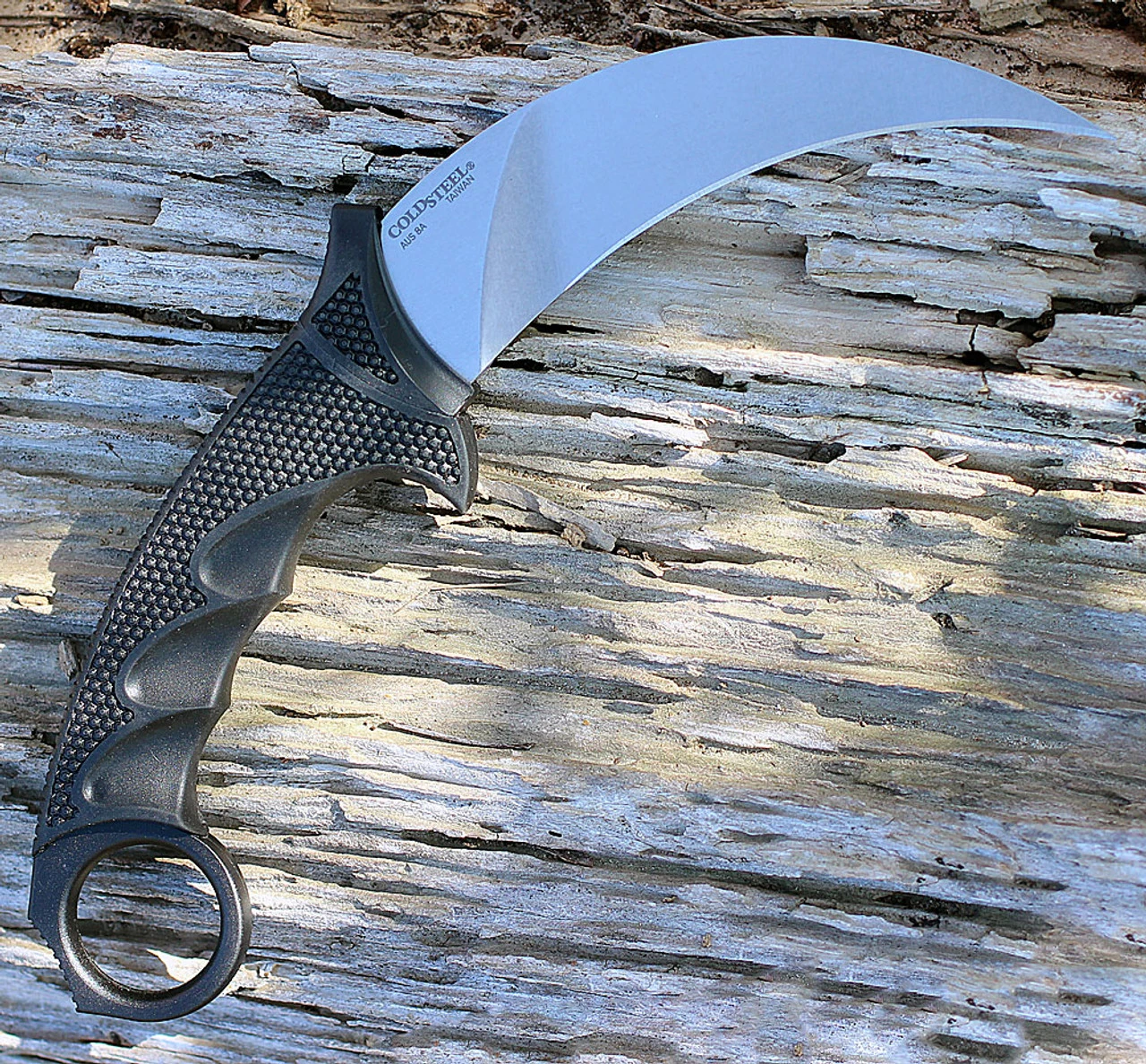 Cold Steel 49KST Steel Tiger Karambit, 4.75" AUS 8 Plain Blade, Black Griv-Ex Handle 4 Cold Steel 49KST Steel Tiger Karambit, 4.75" AUS 8 Plain Blade, Black Griv-Ex Handle - Image 2