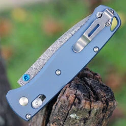 Benchmade Bugout Limited Blue Ti (3.24" Damasteel) 535-2204 -Knife Sale Store 535 2204.3 56597.1663614239
