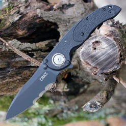 CRKT Linchpin Deadbolt Lock Veff CR5406K, 3.734" 1.4116 Combo Edge, Glass Reinforced Nylon Handle