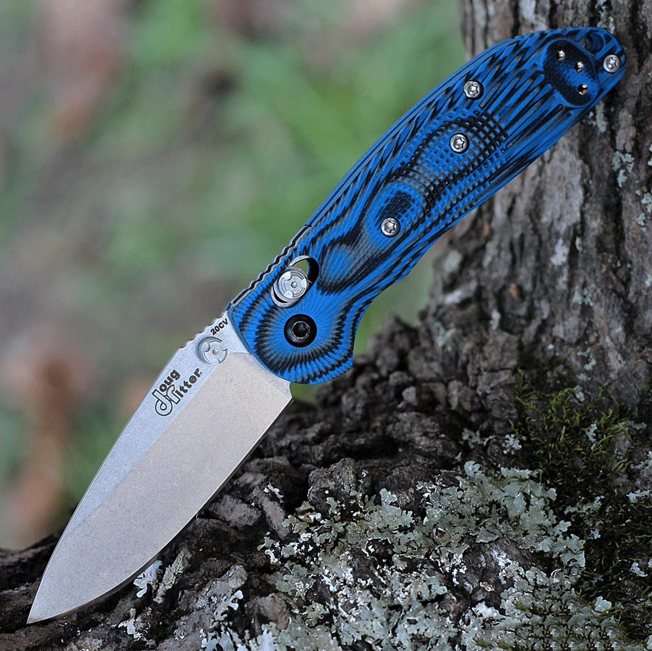 Doug Ritter Mini-RSK® MK1-G2 Knifeworks Exclusive - G-Mascus® Blue G-10/Stonewashed 3 Doug Ritter Mini-RSK® MK1-G2 Knifeworks Exclusive - G-Mascus® Blue G-10/Stonewashed
