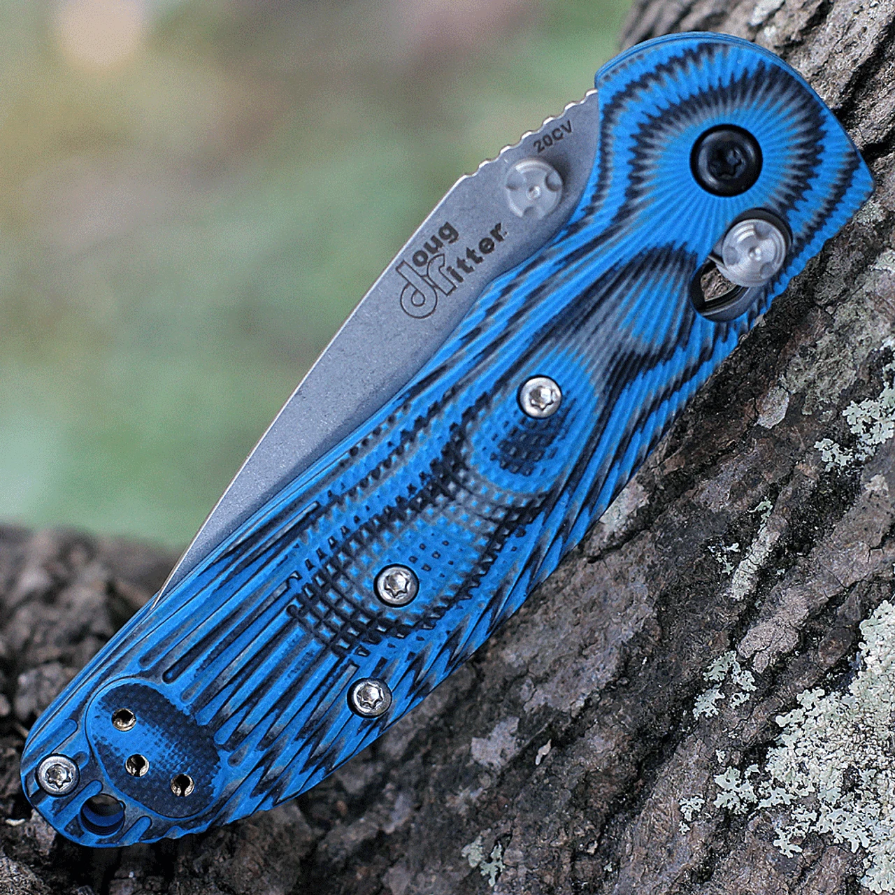 Doug Ritter Mini-RSK® MK1-G2 Knifeworks Exclusive - G-Mascus® Blue G-10/Stonewashed 5 Doug Ritter Mini-RSK® MK1-G2 Knifeworks Exclusive - G-Mascus® Blue G-10/Stonewashed - Image 3