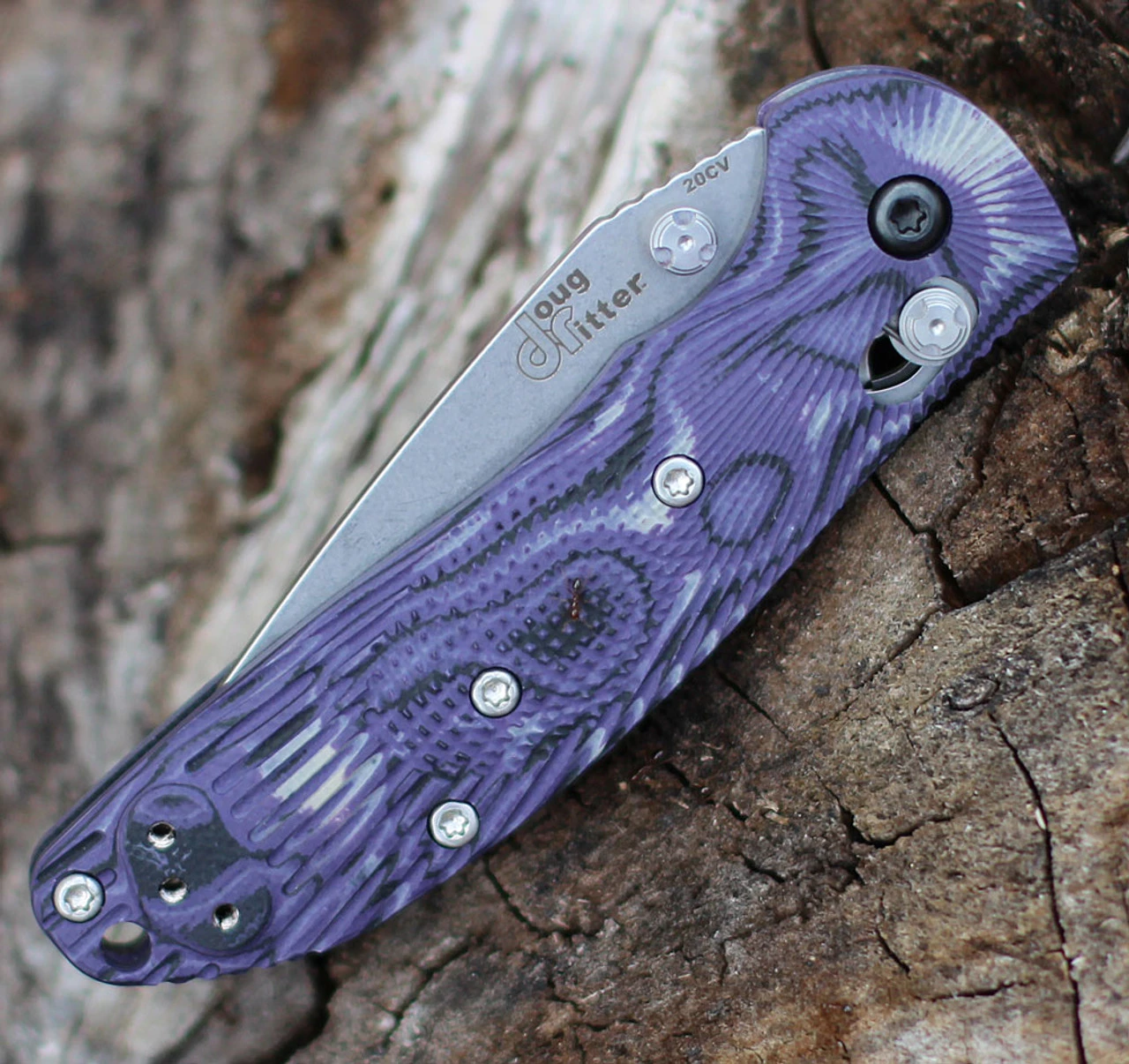 Doug Ritter Mini-RSK® MK1-G2 Knifeworks Exclusive - G-Mascus® Purple G-10/Stonewashed 4 Doug Ritter Mini-RSK® MK1-G2 Knifeworks Exclusive - G-Mascus® Purple G-10/Stonewashed - Image 2