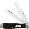 Case Trapper 59670 Ebony Wood Handle W/ Worked Bolsters (7254 SS) -Knife Sale Store 59670 25314.1618500923