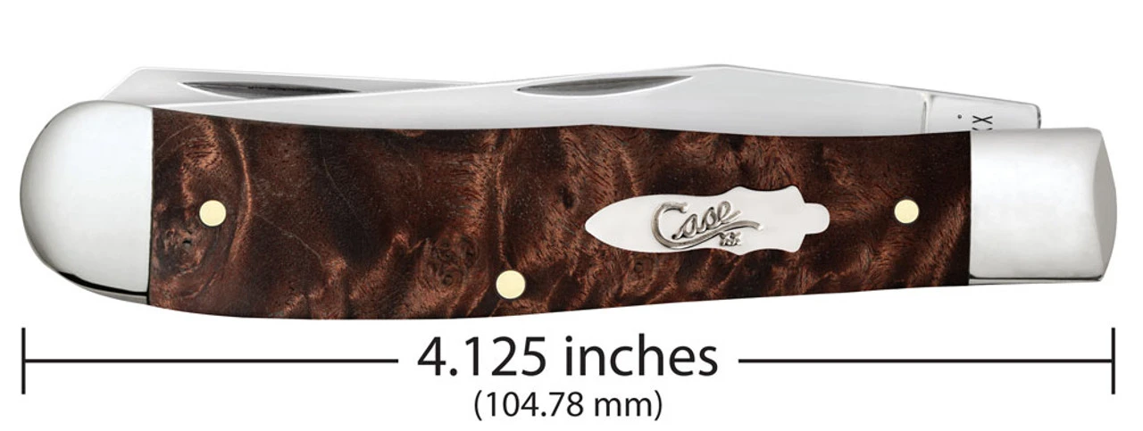 Case Trapper 64060 - Smooth Brown Maple Burl Wood (7254 SS) 4 Case Trapper 64060 - Smooth Brown Maple Burl Wood (7254 SS) - Image 2