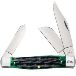 Case Large Stockman 75833 - Deep Canyon Jig Hunter Green Bone (6375 SS)