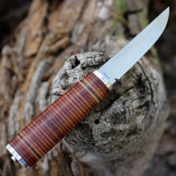 Andersson & Copra Scandinavian Sportsman Model 4 - Stacked Leather (3.54" AEB-L) -Knife Sale Store ACSS4ST 18950.1666639979