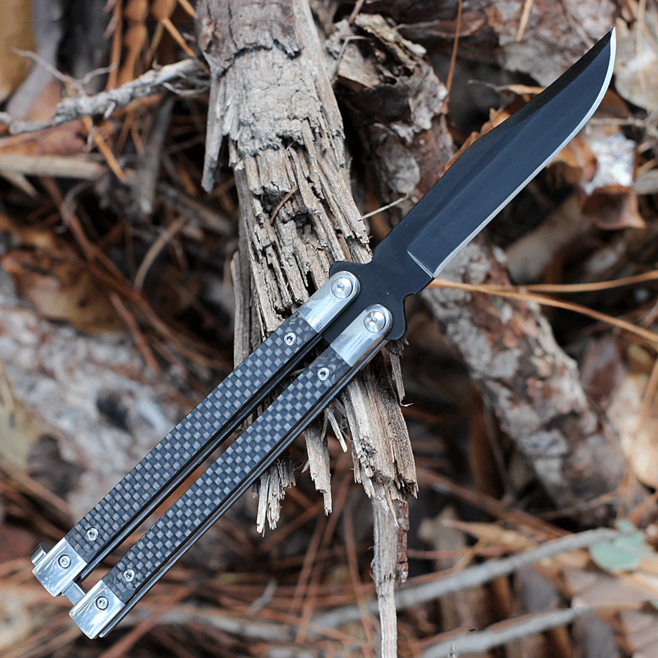 Bear & Son 30th Anniversary Balisong CF (4.1" Black) ANNCF17 4 Bear & Son 30th Anniversary Balisong CF (4.1" Black) ANNCF17 - Image 2