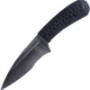 Bastinelli Creations SIN Fixed Blade BAS215W, 3.5" N690Co Black Stonewashed Blade, Black Cord Wrapped Handle, Kydex Sheath