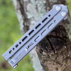 Bear Ops 30th Anniversary Bear Song VIII S35 - Grey Stainless Steel (4" S35VN Satin) ANNB-800-SS-S35 -Knife Sale Store BCANNB800.3 38705.1630509080