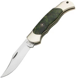 Boker Boy Scout - Green Curly Birch (2.24" N690 Satin) 118118