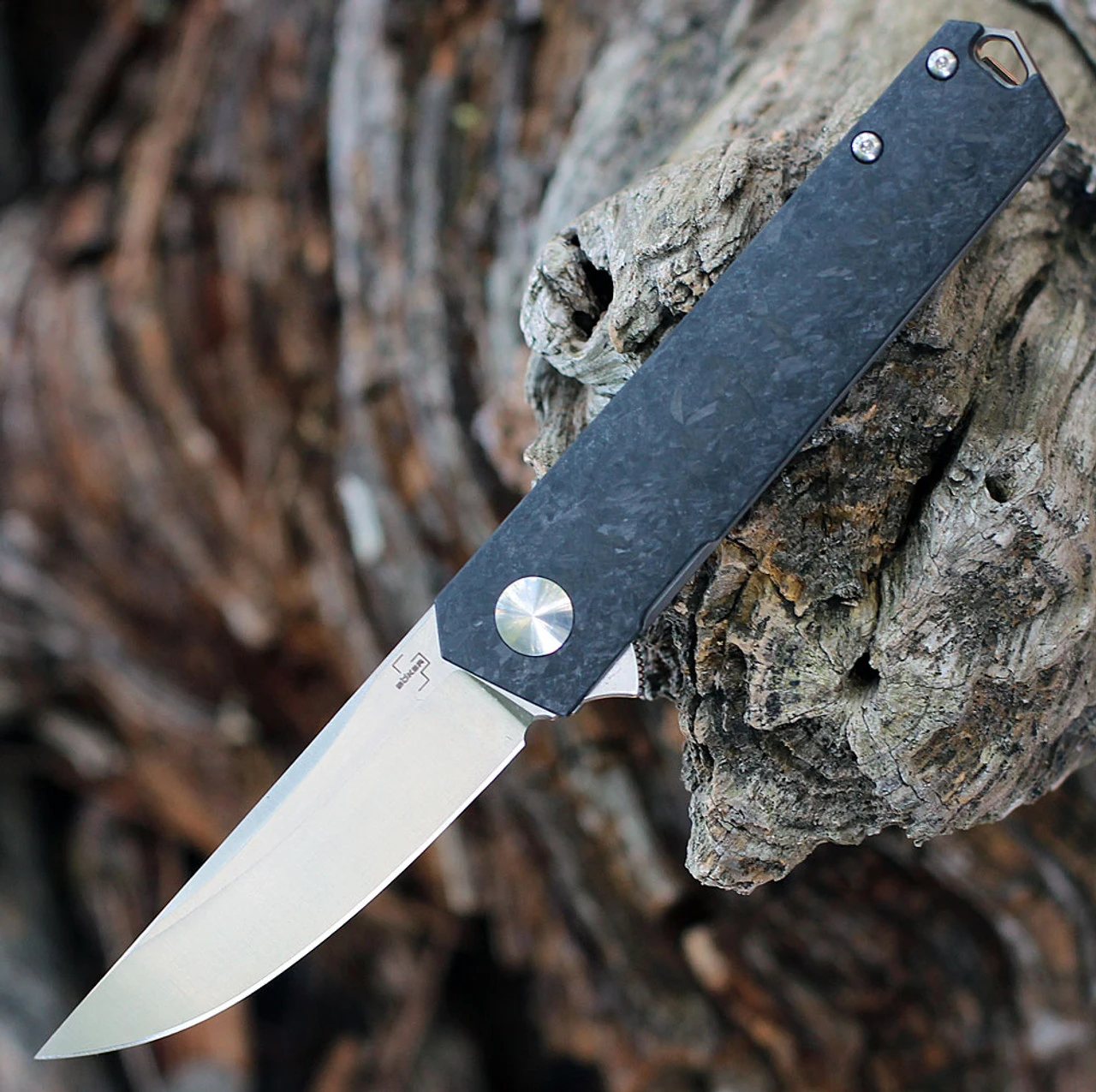 Boker Plus Kwaiken Compact Flipper Marble CF (3" D2 Satin) 01BO231 3 Boker Plus Kwaiken Compact Flipper Marble CF (3" D2 Satin) 01BO231