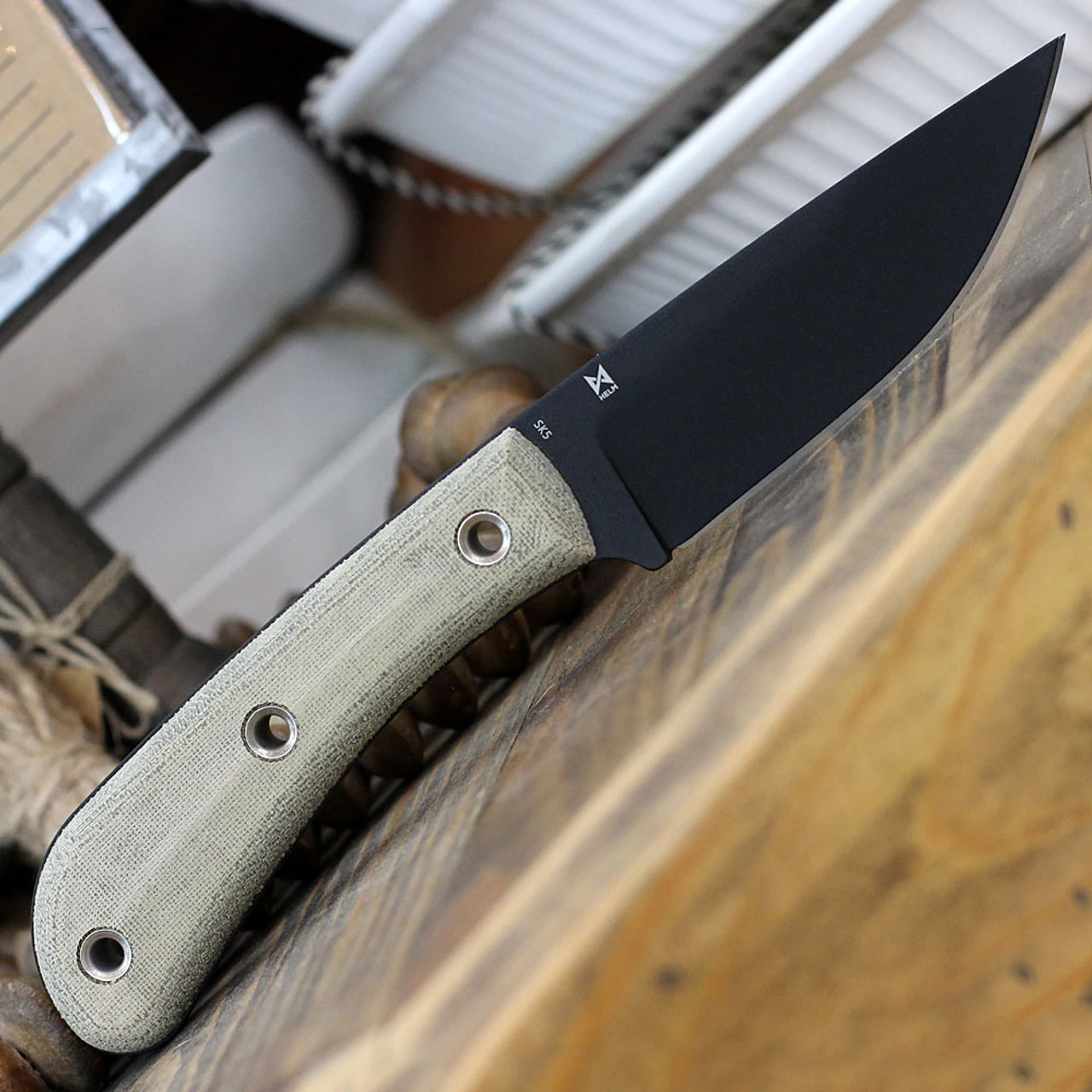 Boker Plus Little Rok - Brown Micarta (4" SK-85 Blk) Blk Kydex 02BO026 4 Boker Plus Little Rok - Brown Micarta (4" SK-85 Blk) Blk Kydex 02BO026 - Image 2