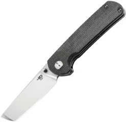 Bestech Knives Sledgehammer BG31C, 3" D2 Satin Tanto Blade, Black Micarta Handle