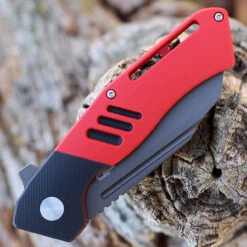 Bestech Rockface - Red / Blk G-10 (3.4" D2 Black) BG46D -Knife Sale Store BTKG46D.2 80974.1667501300