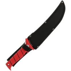 Bubba Blade Flex Fillet Knife, 1112553, 9" Black Serrated Blade, Red TPR Handle, Black Nylon Sheath -Knife Sale Store BUB1112553 2 03951.1610988181