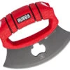 Bubba Blade Proteus Ulu Knife, 1989606, 5.75" Gray Blade, Red TPR Handle, Black Polymer Sheath -Knife Sale Store BUB1989606 1 51717.1610982346