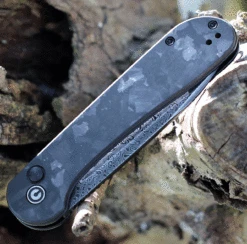 CIVIVI Button Lock Elementum-Blk Marble CF (3.47" Damascus) C2103DS-3 -Knife Sale Store C2013DS3.4 98125.1673903819