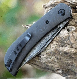 CIVIVI Appalachian Drifter II-Blk CF (2.96" Damascus) C19010C-DS3 -Knife Sale Store CIVC19010CDS3.2 25749.1673628956