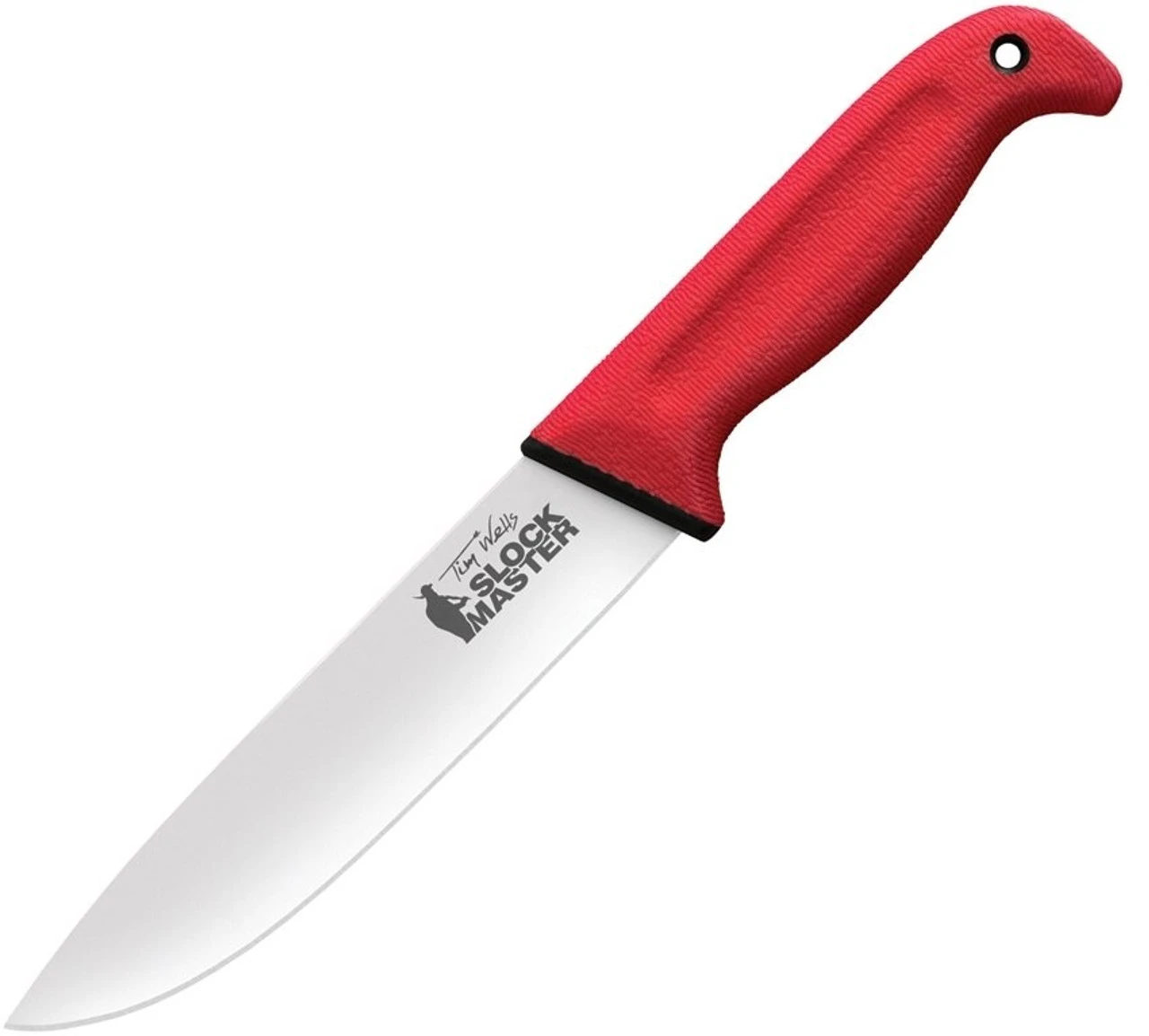 Cold Steel Tim Wells Scalper Slock Master CS-20VSTW, 6.5" 4116 SS Plain Blade, Red Long Kray-Ex Handle