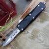 CobraTec Black FS-X OTF Knife CTKLBLKFS-XLDAG1SS, 3.75" D2 Steel Dagger Serrated Blade, Black Aluminum Handle -Knife Sale Store CTKLBLKFS XLDAG1SS.1 06032.1583334390