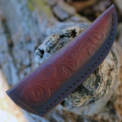 Damascus Blades - Buffalo/Stag Bone (4.5" Damascus) 1293SG -Knife Sale Store DM 1293SG SHEATH 89566.1646247604