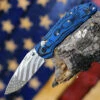 Doug Ritter Mini-RSK (American Flag) Knifeworks Exclusive - G-Mascus Blue G-10/Stonewashed -Knife Sale Store DR Flag BL.1 43665.1656703134