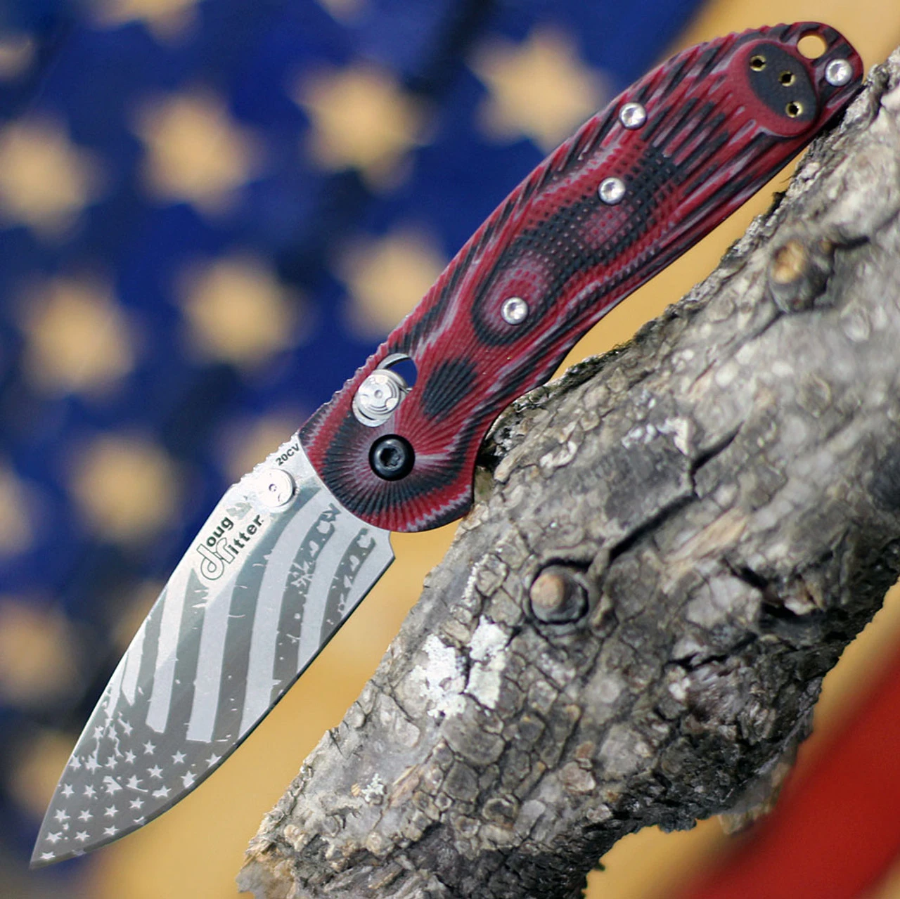Doug Ritter Mini-RSK (American Flag) Knifeworks Exclusive - G-Mascus Red G-10/Stonewashed 3 Doug Ritter Mini-RSK (American Flag) Knifeworks Exclusive - G-Mascus Red G-10/Stonewashed