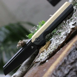 Arcform Darcform Slimfoot Folding - Blk Ti / Brass (3.5" M390 Blk Sheepsfoot) ARC-094