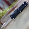 CobraTec Black FS-X OTF Knife CTKSBLKFS-XSDS, 2.75" D2 Steel Drop Point Serrated Blade, Black Aluminum Handle -Knife Sale Store SBLKFS XSDS.1 24363.1598969262