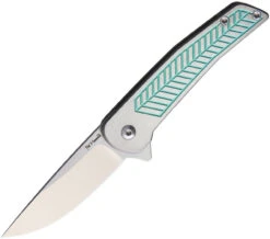 Alliance Designs ALS1GR Scout Framelock Green, 2.4" RWL34 Plain Blade, Anodized Handle