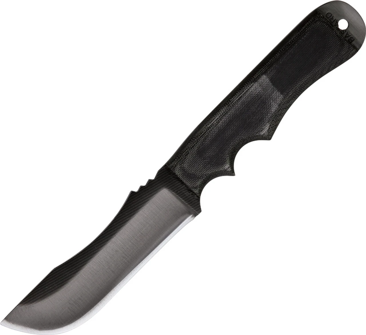 Anza Knives T Tracker Fixed Blade Model AZT, 4 5/8 In 1095 Carbon Steel Plain Blade, Black Micarta Handle 3 Anza Knives T Tracker Fixed Blade Model AZT, 4 5/8 In 1095 Carbon Steel Plain Blade, Black Micarta Handle