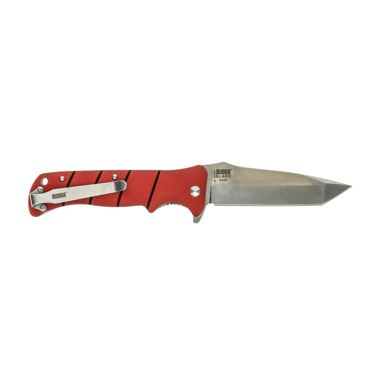 Bubba Sculpin Pocket Knife CLFK, 4" High Carbon SS Blade, Red G-20 Handle 4 Bubba Sculpin Pocket Knife CLFK, 4" High Carbon SS Blade, Red G-20 Handle - Image 2