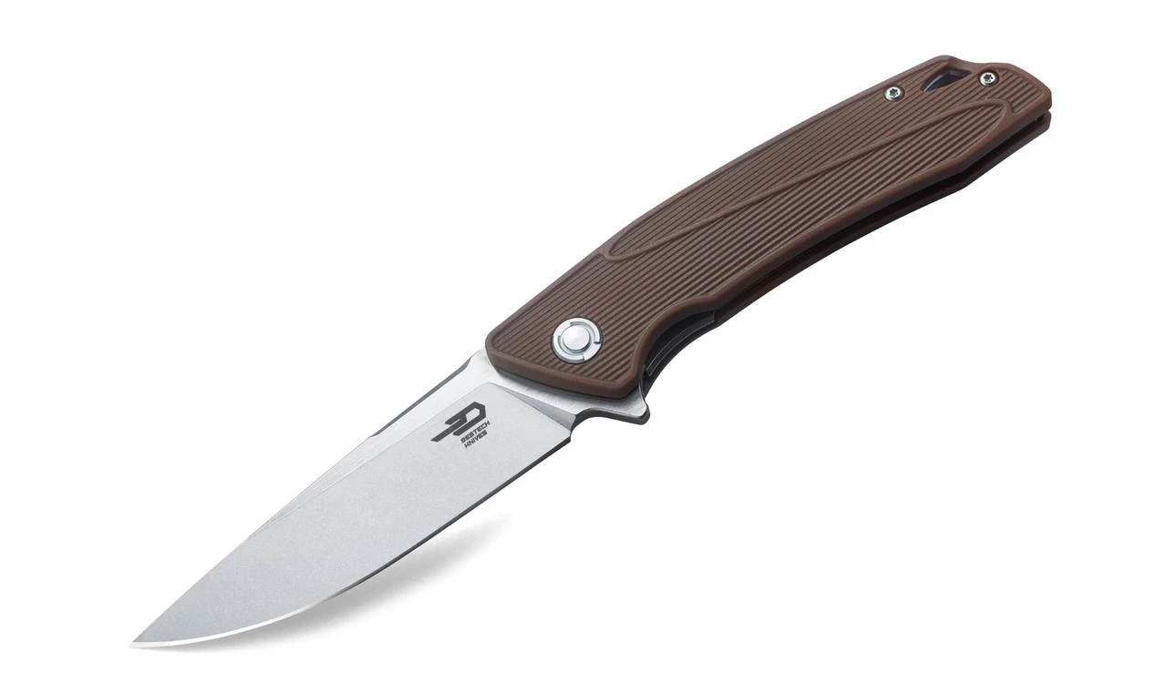 Bestech BTKG09C2 Spike, 3.50" Sandvick 12C27 Stonewash Plain Blade, Biege GRN Handle 3 Bestech BTKG09C2 Spike, 3.50" Sandvick 12C27 Stonewash Plain Blade, Biege GRN Handle