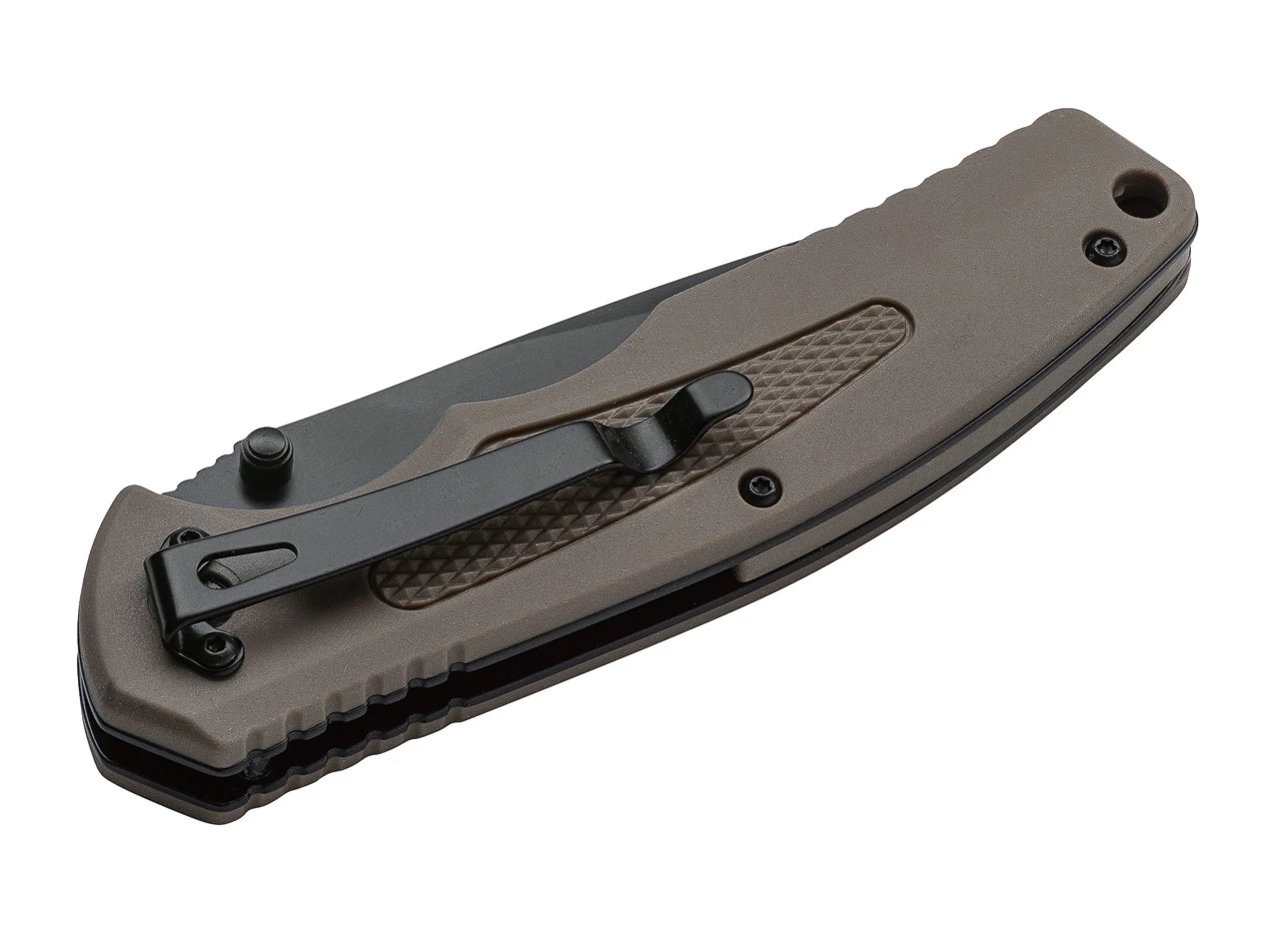 Boker Plus Gemini NGA Linerlock BOP01BO504, 3.5" D2 Black Plain Blade, Coyote FRN Handle 4 Boker Plus Gemini NGA Linerlock BOP01BO504, 3.5" D2 Black Plain Blade, Coyote FRN Handle - Image 2