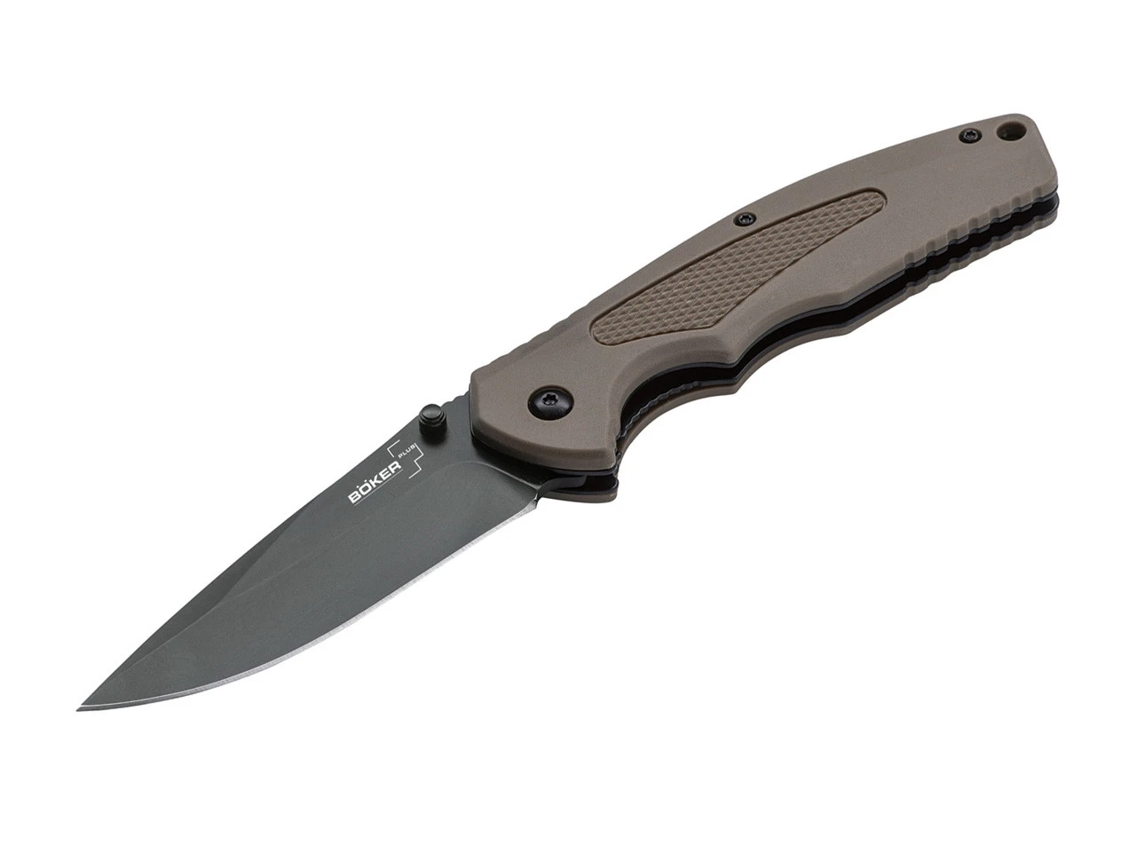 Boker Plus Gemini NGA Linerlock BOP01BO504, 3.5" D2 Black Plain Blade, Coyote FRN Handle 3 Boker Plus Gemini NGA Linerlock BOP01BO504, 3.5" D2 Black Plain Blade, Coyote FRN Handle