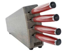 Bubba 4 Piece Steak Knife Set - Blk And Red G-10 (4.5" German SS) 1137660