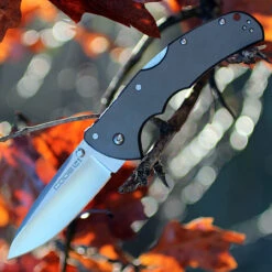 Cold Steel 58PS Code 4-Spear Point, 3.5" S35VN Plain Blade, Gray Aluminum Handle