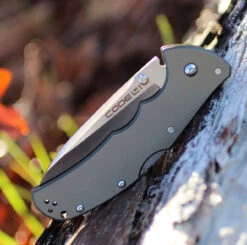 Cold Steel 58PS Code 4-Spear Point, 3.5" S35VN Plain Blade, Gray Aluminum Handle -Knife Sale Store cs58ps.3 37829.1666979829